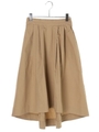 ツイルイレヘムタックスカート/ベージュ