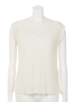 ニットレースノースリカットソー/ライトベージュ