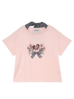 ホルダーリボンTEE/ピンク