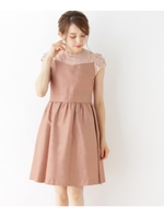 ポリエステルシャンタンワンピース/ラズベリーピンク(073)