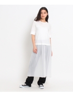 ミラノスーパー天竺ロングトップス/ホワイト(001)