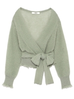 モヘア起毛カーディガン/BLK