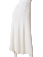 リブニットミモレスカート/WHT