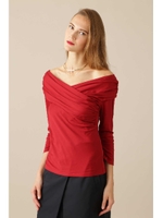 リヨセルコットンスムースカシュクールカットソー/キャラメル4(044)