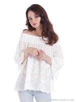 レースオフショル/ホワイト