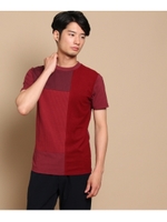 ワッフル切替Tシャツ/ボルドー(564)