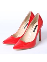 【EVOL】BABY PURE スクエアカットポインテッドパンプス BJ23241/レッドエナメル