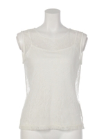 インナー付ノースリレーストップス/ブラック