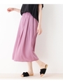 マットサテンギャザーロングスカート/ピンク(072)