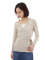 カシュクールカーディガン/ベージュ(040)