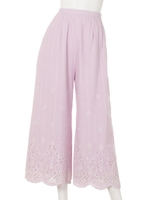 カットワーク刺繍ドビーPT/ラベンダー