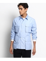 ドビーストライプ カーゴブルゾン/サックス(590)