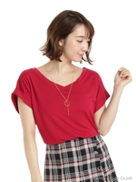 ネックレス付きバッククロトップス/マスタード