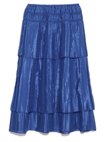 バランスプリーツスカート/BLU