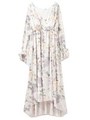 ワイルドフラワーカップインカシュクールドレス/BLU