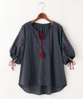 刺繍スモックブラウス