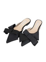 BIGリボンポインテッドトゥサンダル/ピンク