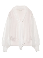 【emmi atelier】ボウタイニット/WHT