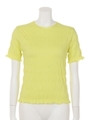 [BED&BREAKFAST]SHIRRING STRETCH Top/LIME