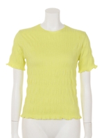 [BED&BREAKFAST]SHIRRING STRETCH Top/LIME