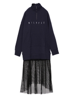 SWEAT TULLE DRESS/オレンジ