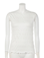 [BED&BREAKFAST]SHIRRING STRETCH Sleeveless Top/LIME