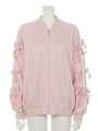 RIBBON JERSEY BLOUSON/PINK