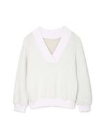 ヘアリーシャギーカットソー/ホワイト(030)