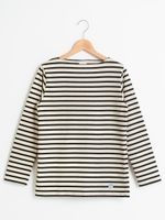 ORCIVALボーダーバスクシャツ/アイボリー柄