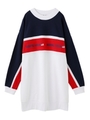 TRI-COLOR SWEAT DRESS/ネイビー