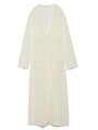 Vネックレースガウンワンピース/WHT