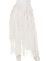 メッシュレイヤークレイジースカート/ホワイト