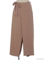 ラップワイドパンツ/ベージュ