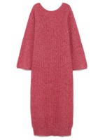 バックオープンロングニットワンピース/REDxPNK