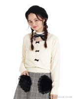 パールリボンカーディガン/オフホワイト