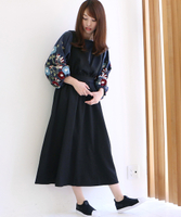 後ろリボンジャンパースカート