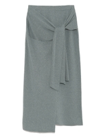 太リボンラップスカート/CGRY