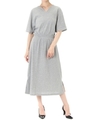 【AZUL by moussy】フレア袖ブラウジングワンピース/T.GRY