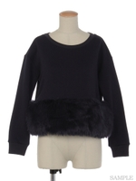 ボリュームファープルオーバー/紺