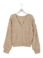 フリンジ2wayカーデ/ブルー