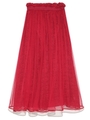 ボリュームチュールロングスカート/RED