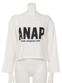 【ANAP】『ANAP』ロゴプリントロンTEE/ブラック(027)