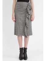 サンサチェックセミタイトスカート/GRAY(020)