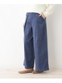 ワイドシルエットコーデュロイパンツ/ブルー系(092)