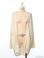 箔プリントニットカーディガン