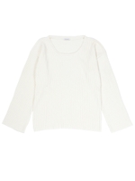 オーバーサイズリブニットプルオーパー/WHITE