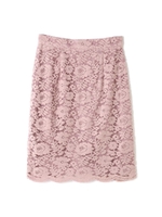 ブラッシュレースタイトスカート/モーヴピンク1(091)