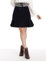 ベルト付コーデュロイスカート/グリーン