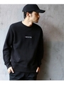 【WEB限定】 ロゴ刺繍クルーネックスウェット/ダークグレー(013)