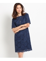 【WEB限定カラーあり】総レースワンピース/ダークオレンジ(168)